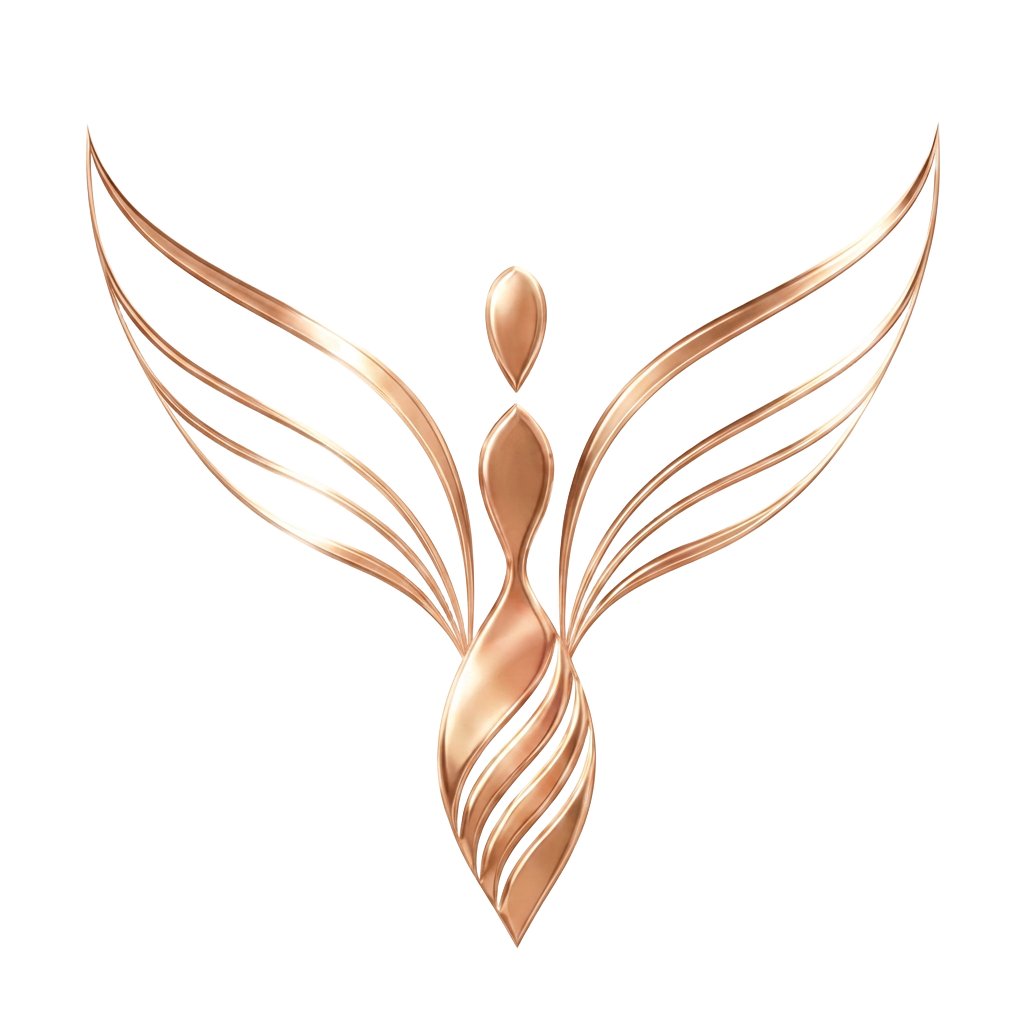 Cocoon rose-gold winged emblem